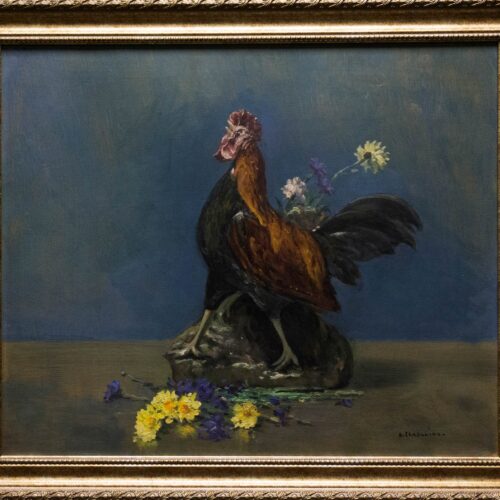 Cockerel with Flowers