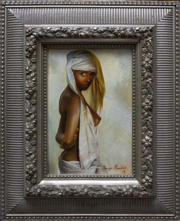 Portrait of Black Woman with a White Scarf (2016)