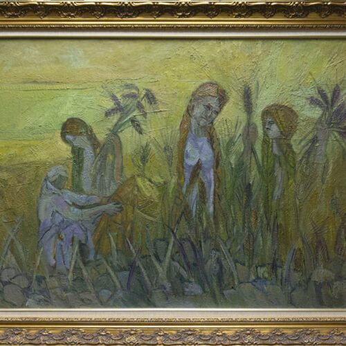 Woman Picking a Wheat Ear