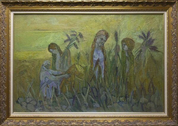 Woman Picking a Wheat Ear
