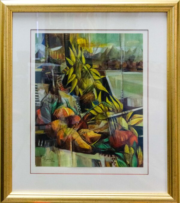 Still Life with Sunflowers and Pears