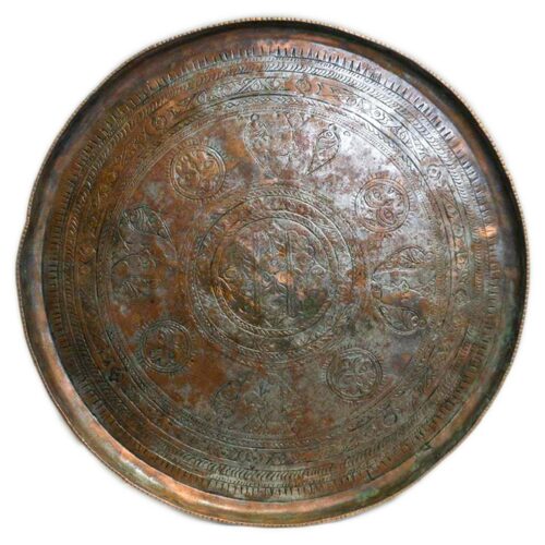 Round Copper Tray #126