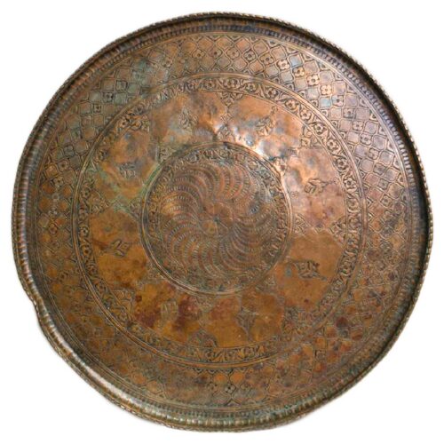 Round Copper Tray #127