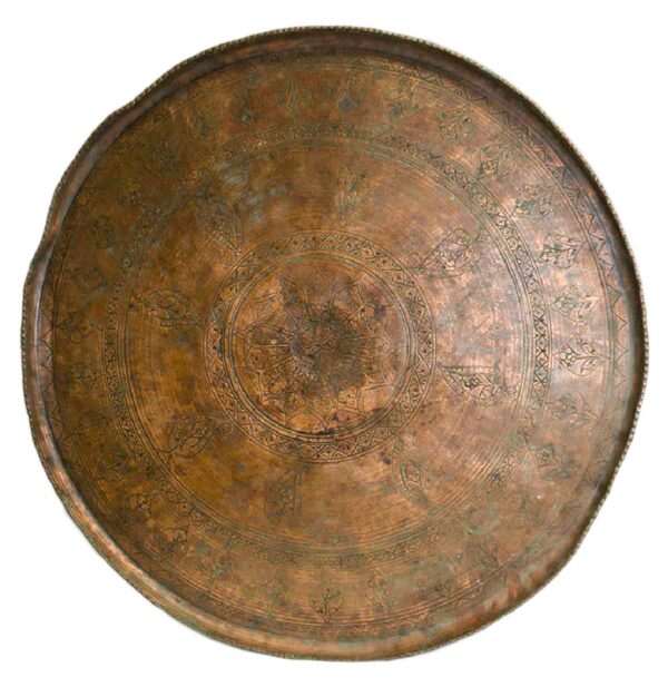 Round Copper Tray #129