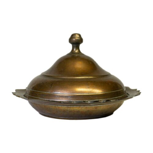 Copper Food Dish with Cover #150