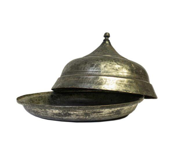 Copper Food Dish with Cover #151