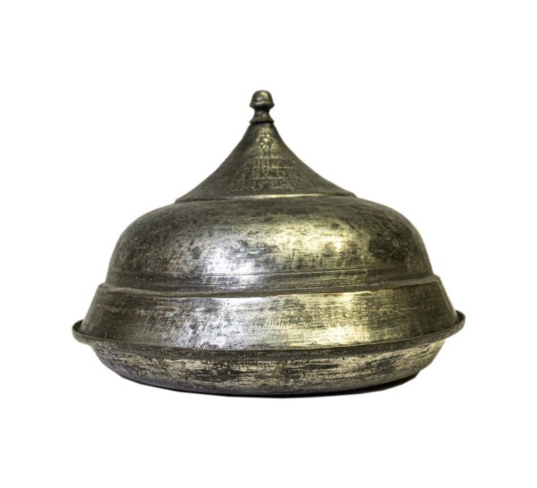 Copper Food Dish with Cover #151