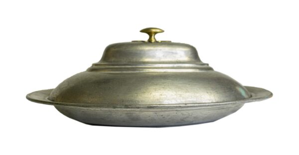 Copper Food Dish with Cover #6